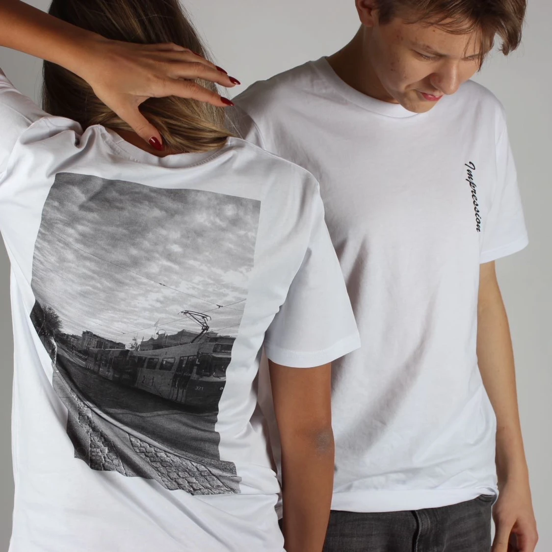 Ny fin t shirt med tryck