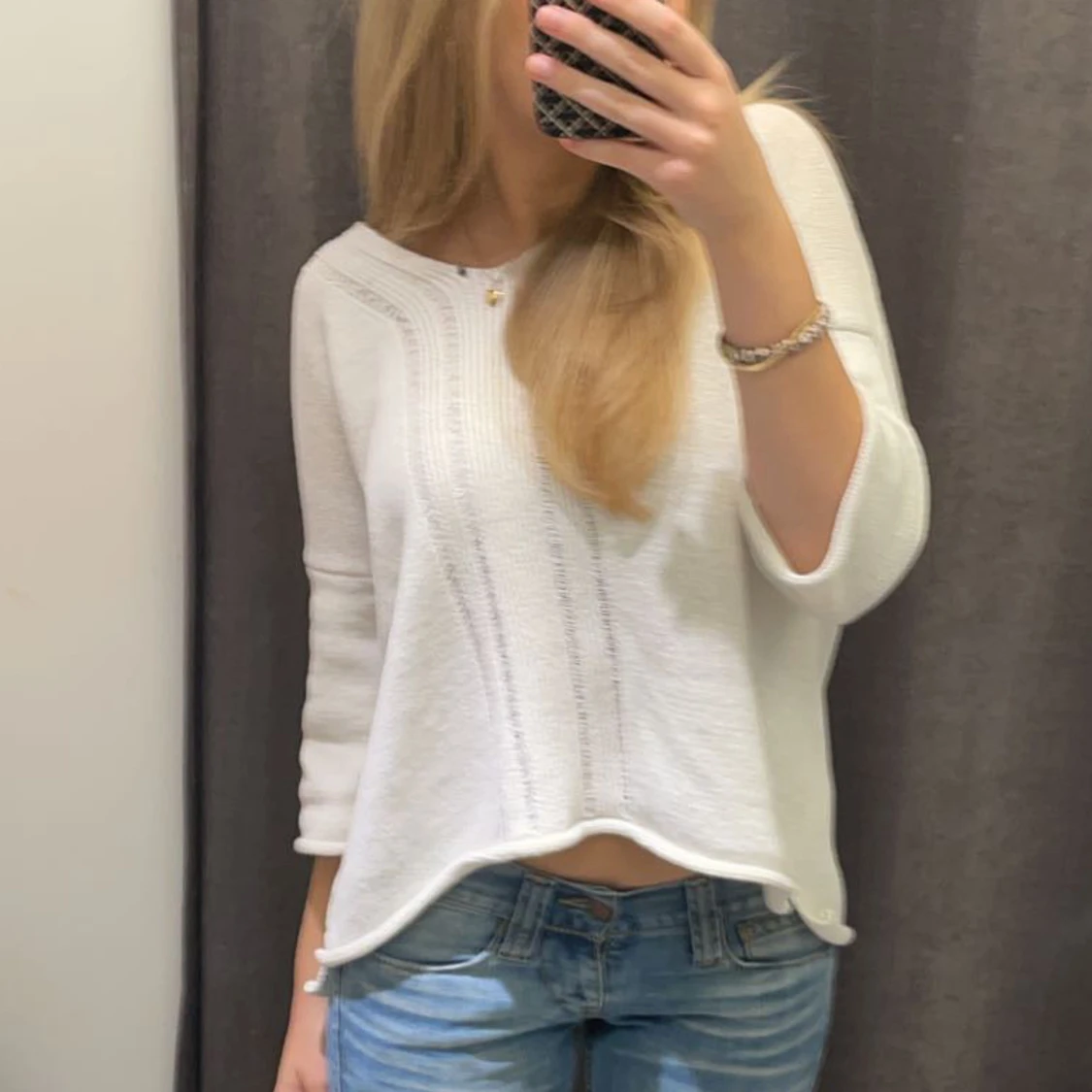 Trekvartsärmad topp