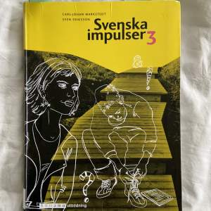 Säljer min kurslitteratur för Sv3 - svenska impulser 3 - då jag gått färdigt kursen. Första upplagan, tionde tryckningen. Väldigt fint skick!