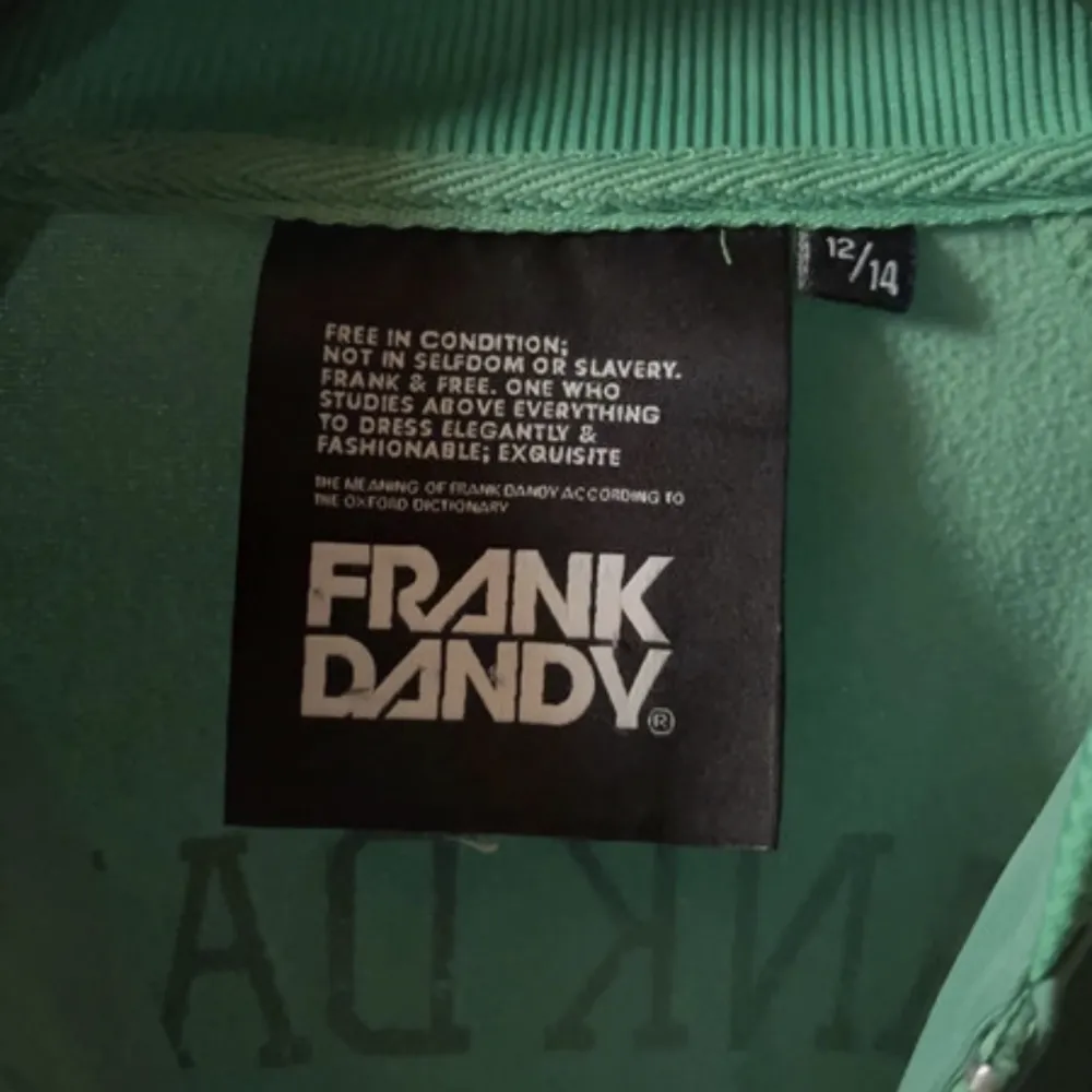 Frank Dandy grön tröja.  Storlek 12/14 men passar mera storlek S/36/8.  Unisex Några funderingar/frågor fråga på.. Hoodies.