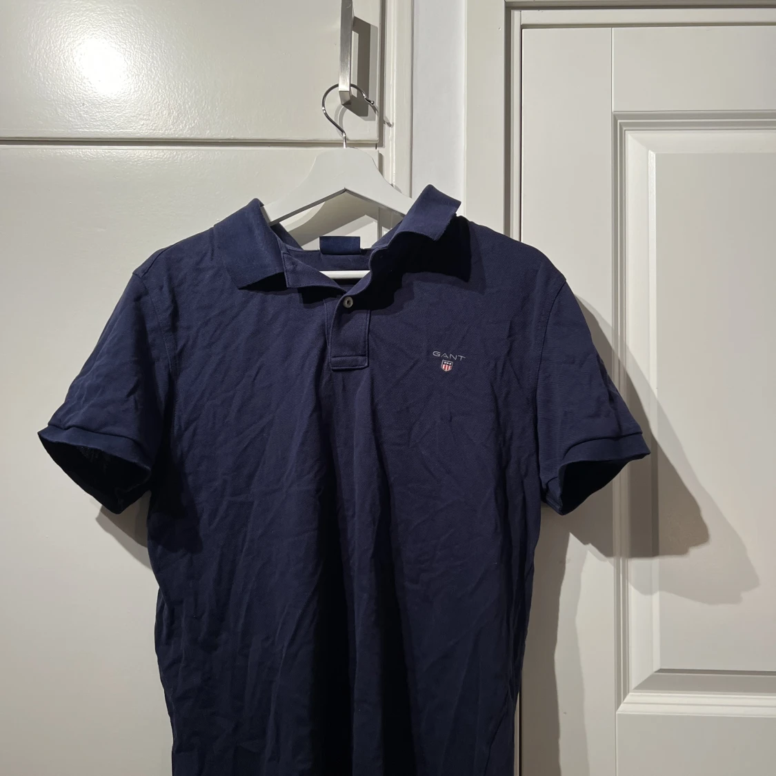 Lyxig Marinblå Gant Pikétröja