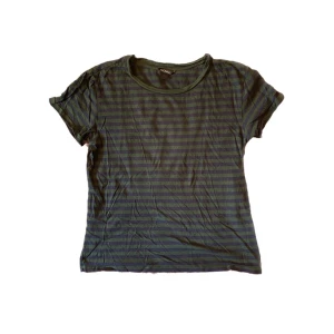 T-shirt - Blå och grön randig t-shirt från monki i storlek xs