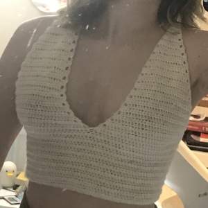 Crochet crop top made when ordered. I can do any colour, the price also covers cost of yarn. I can also make it full size if you don’t want it cropped but it will cost more because of yarn costs.