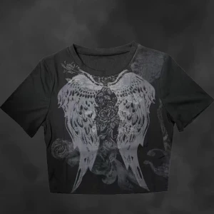 y2k top med tryck - y2k top med tryck strl M, helt ny aldrig använd 