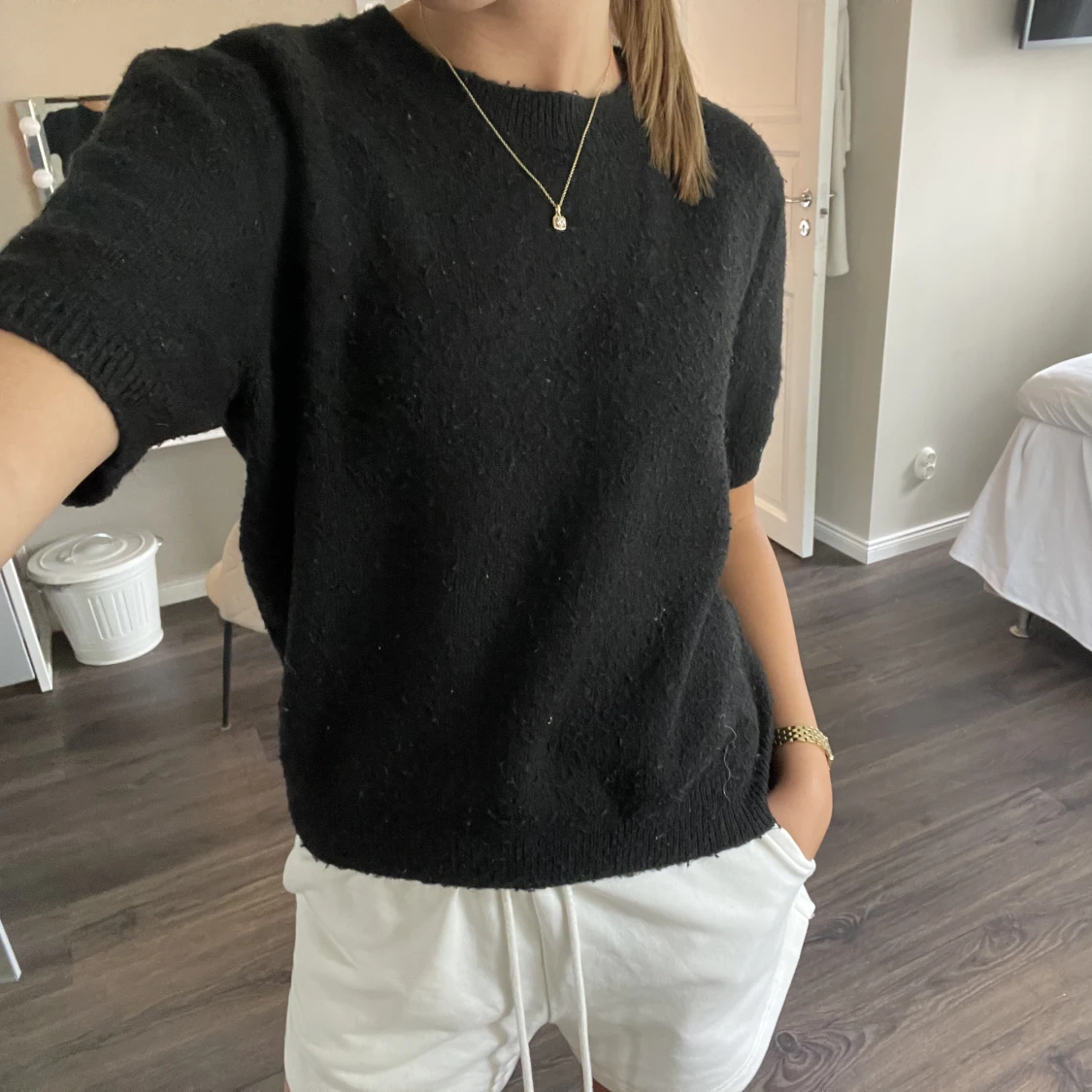 Stickad t-shirt - 90