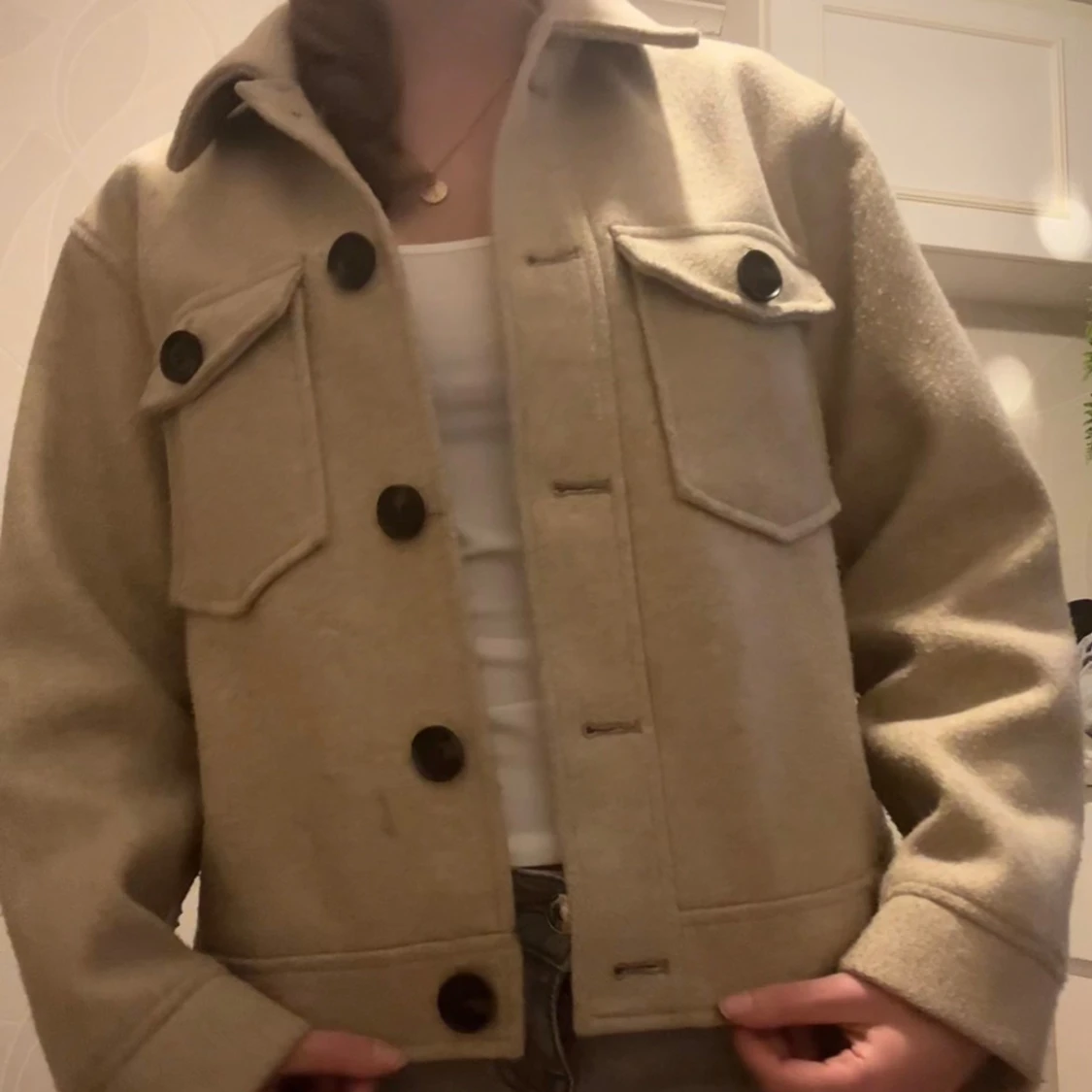 Beige höstkappa🍂🍁 - 90