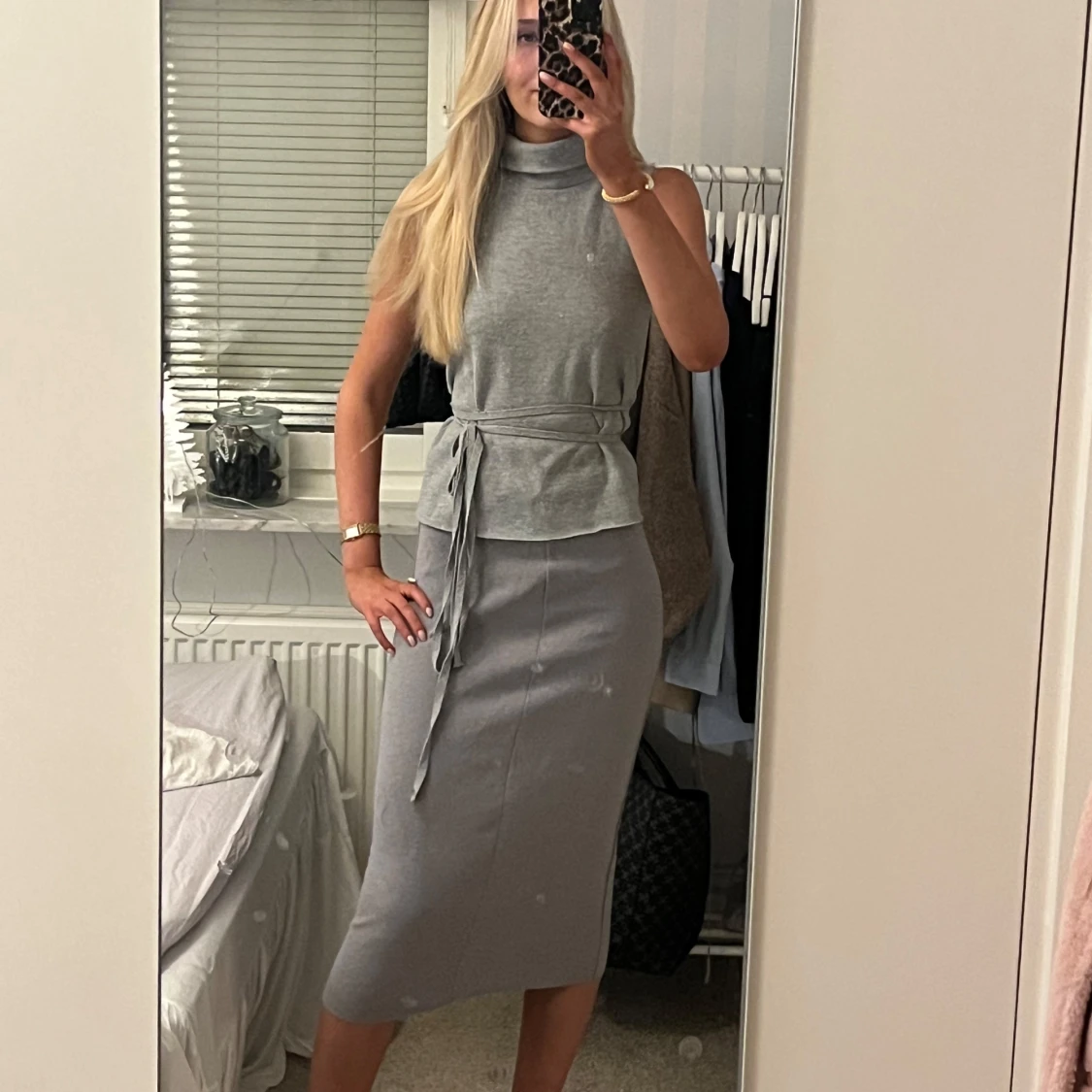 Zara sett kjol och topp med knytband - 90