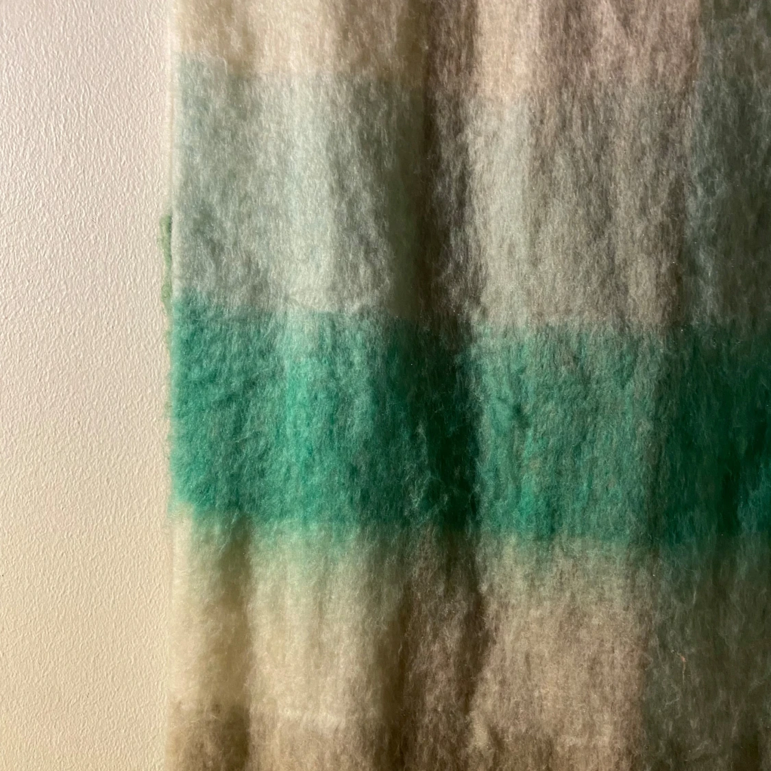 Stor randig halsduk med fransar - 1