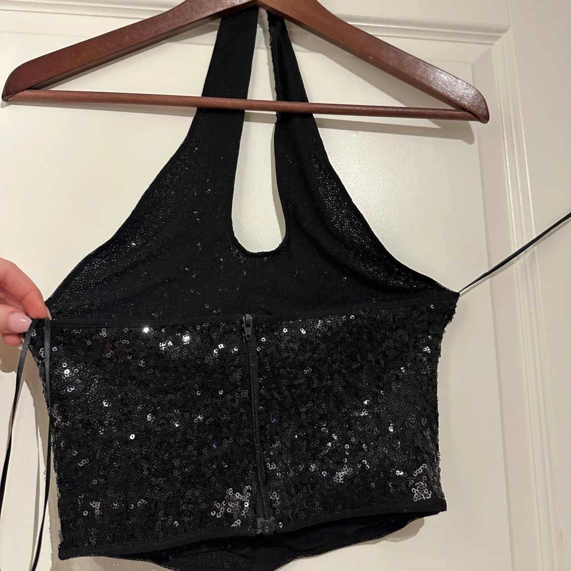 Glittrig halterneck topp - 1