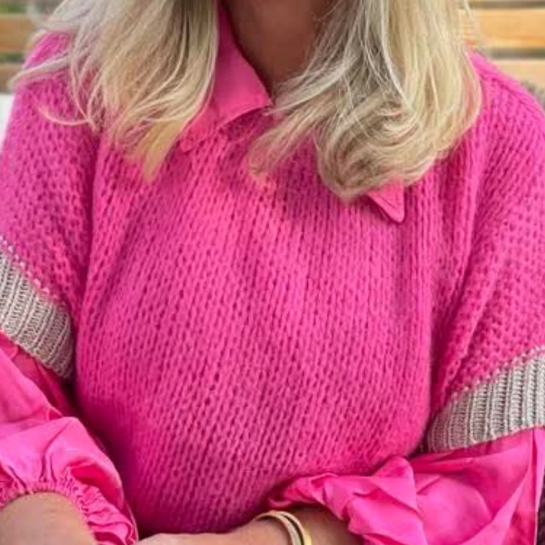 Rosa stickad tröja från Love Forever - 4