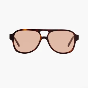 Bruna solglasögon med sköldpaddsmönster - Snygga solglasögon med sköldpaddsmönster och bruna linser. De har en klassisk aviatorform som ger en tidlös look. Perfekta för soliga dagar och en stilren accessoar till din outfit.