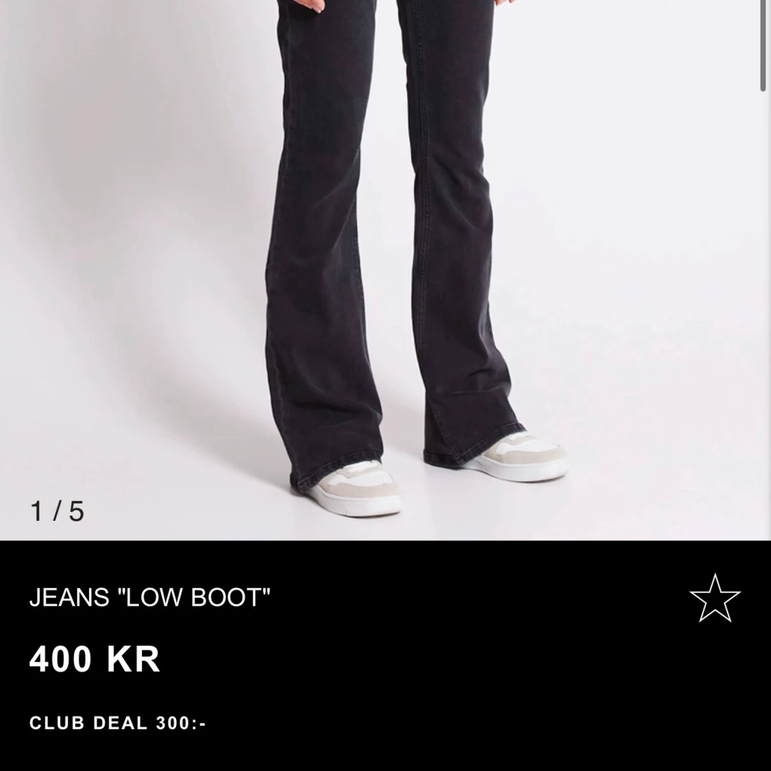 Svarta bootcut jeans - 90