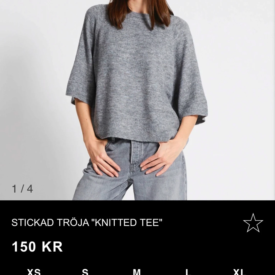 Grå stickad tröja