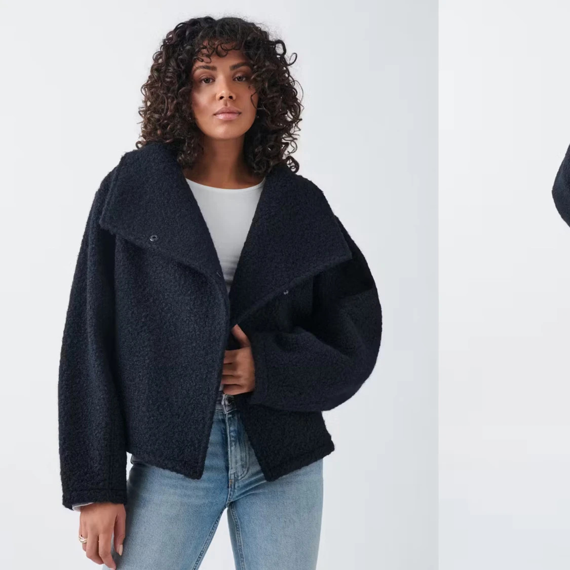 Marinblå teddyjacka - 92