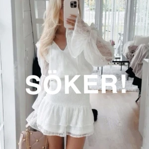 Vit smock spets student klänning - Söker denna klänning från asos, märket in the style x lorna luxe. Vill gärna ha till studenten hör av dig om du har klänningen och är villig och sälja! 🩷gärna strl S-M