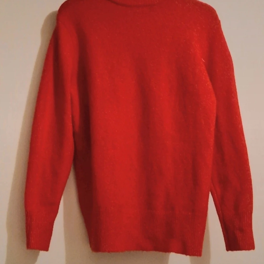 Röd stickad tröja - 90