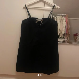 Svart klänning med smala axelband - Elegant svart klänning med smala axelband och en stilren design. Perfekt för en kväll ute eller en speciell tillställning. Klänningen har en enkel och klassisk look som aldrig går ur stil.