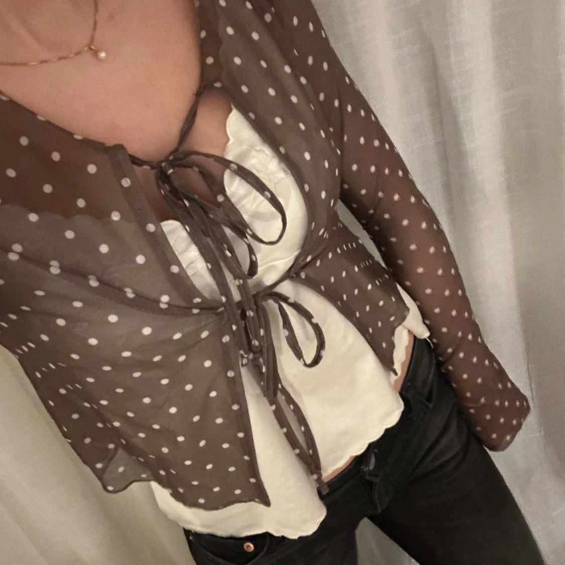 Brun prickig bolerotopp - 90