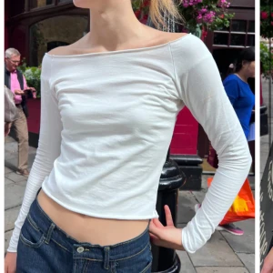 Brandy Melville topp - En vit offshoulder topp från brandy. Aldrig använd.