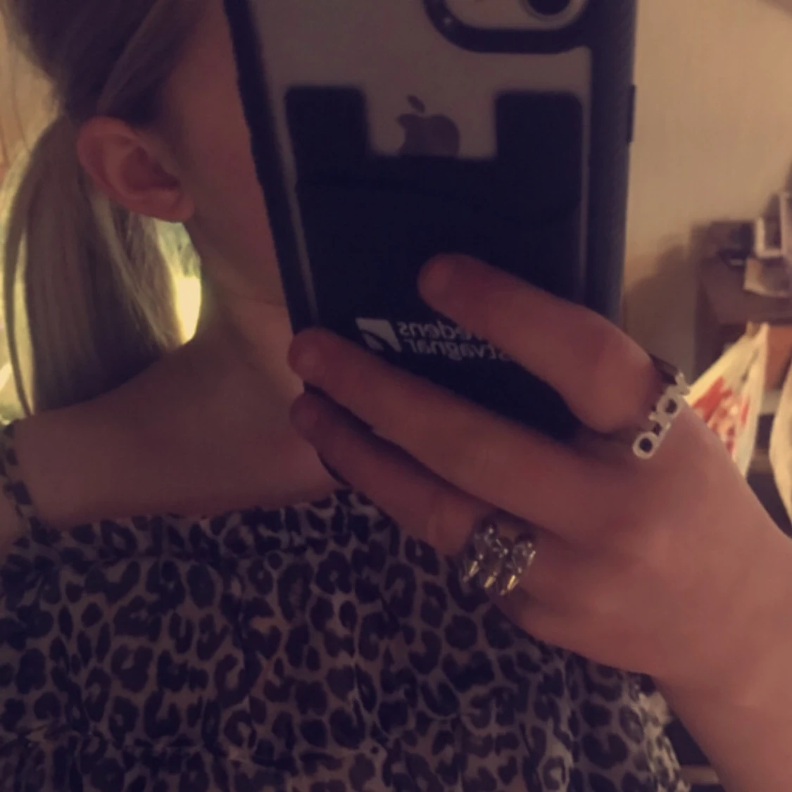 Leopardmönstrad offshoulder-top - 90