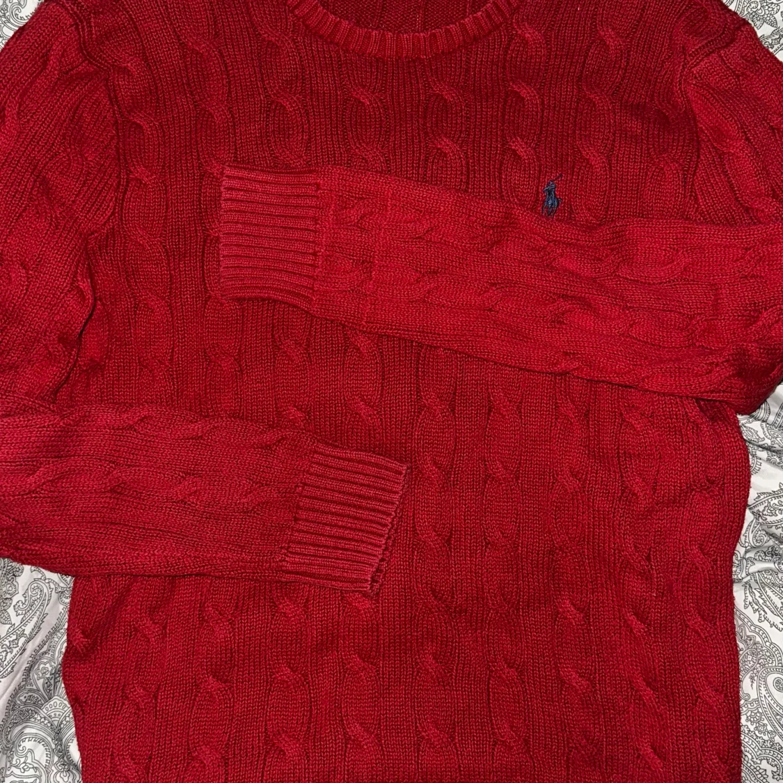 Röd stickad tröja från Ralph Lauren - 90