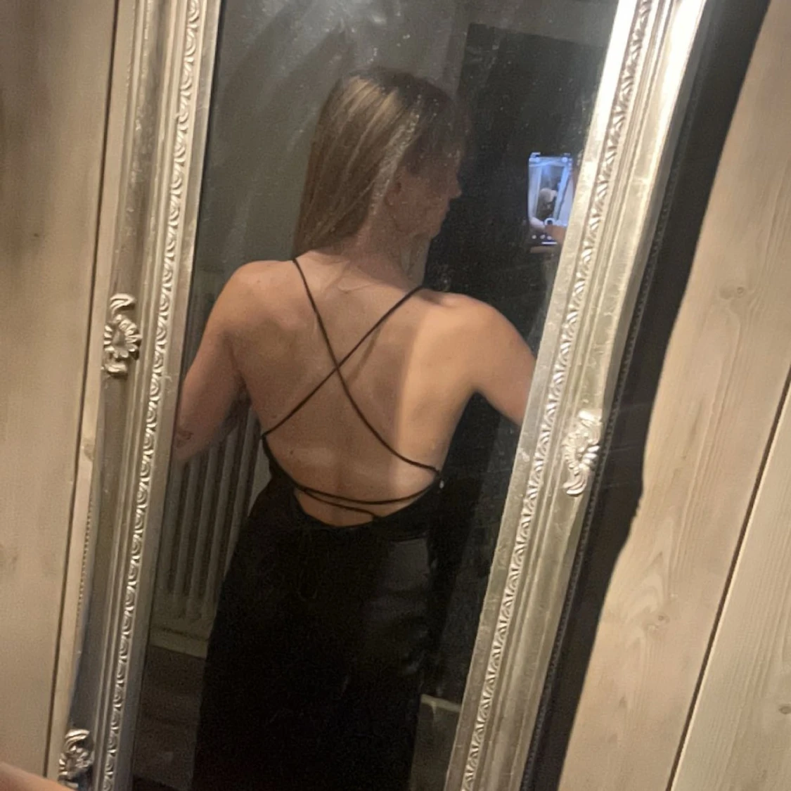 Svart långklänning/balkläning  - 91