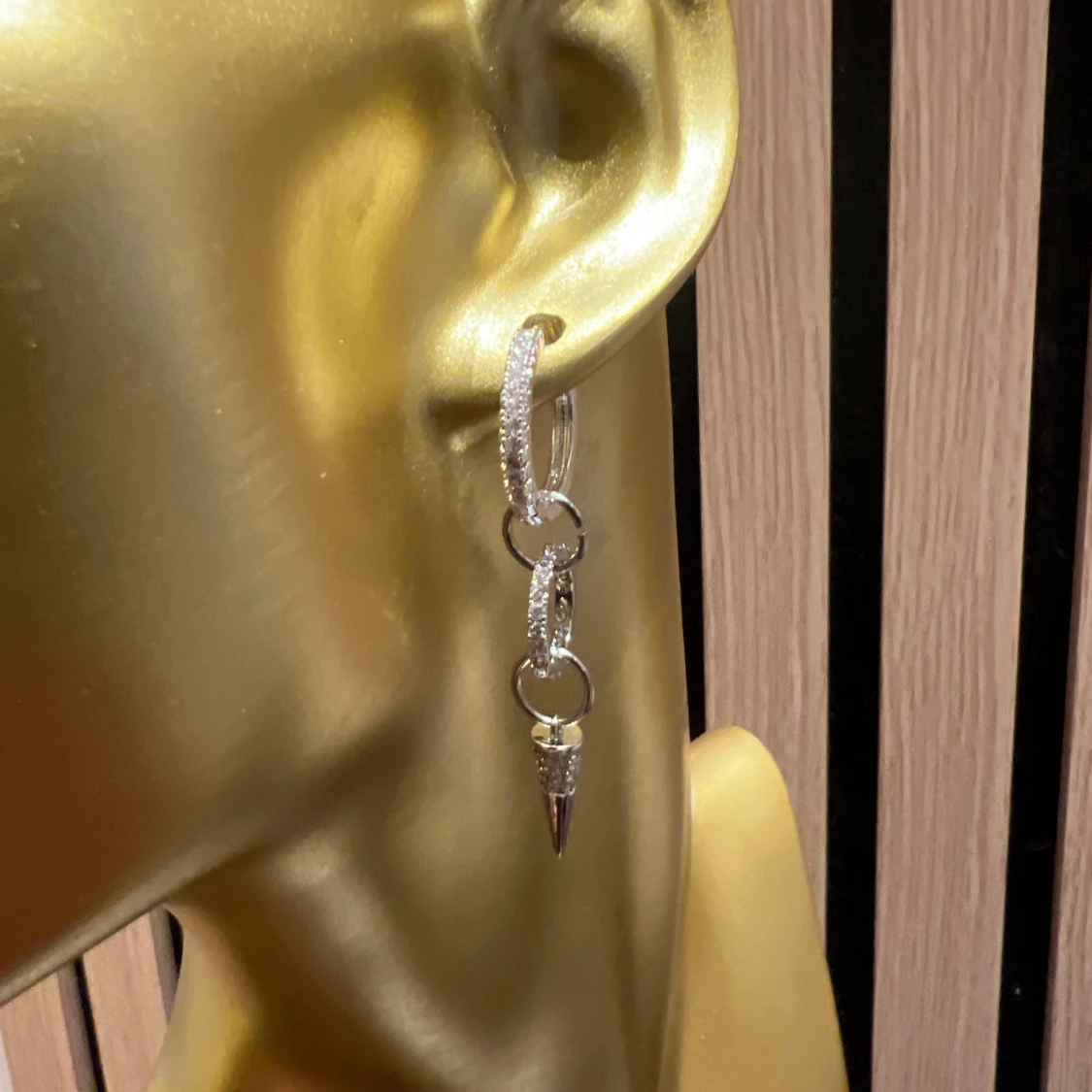  Jättefin Silverörhänge - 90