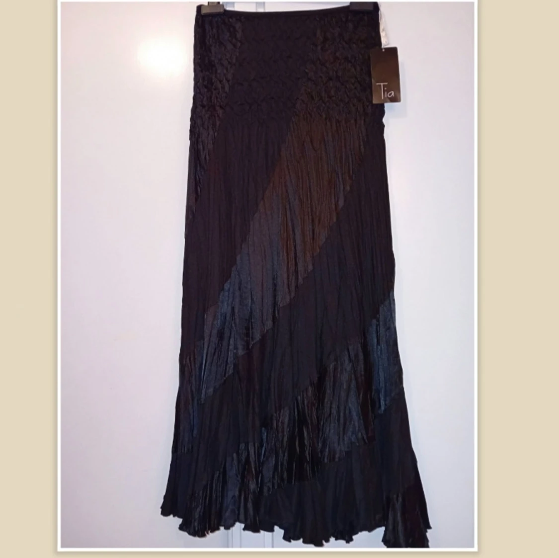 Plisserade maxikjol, M