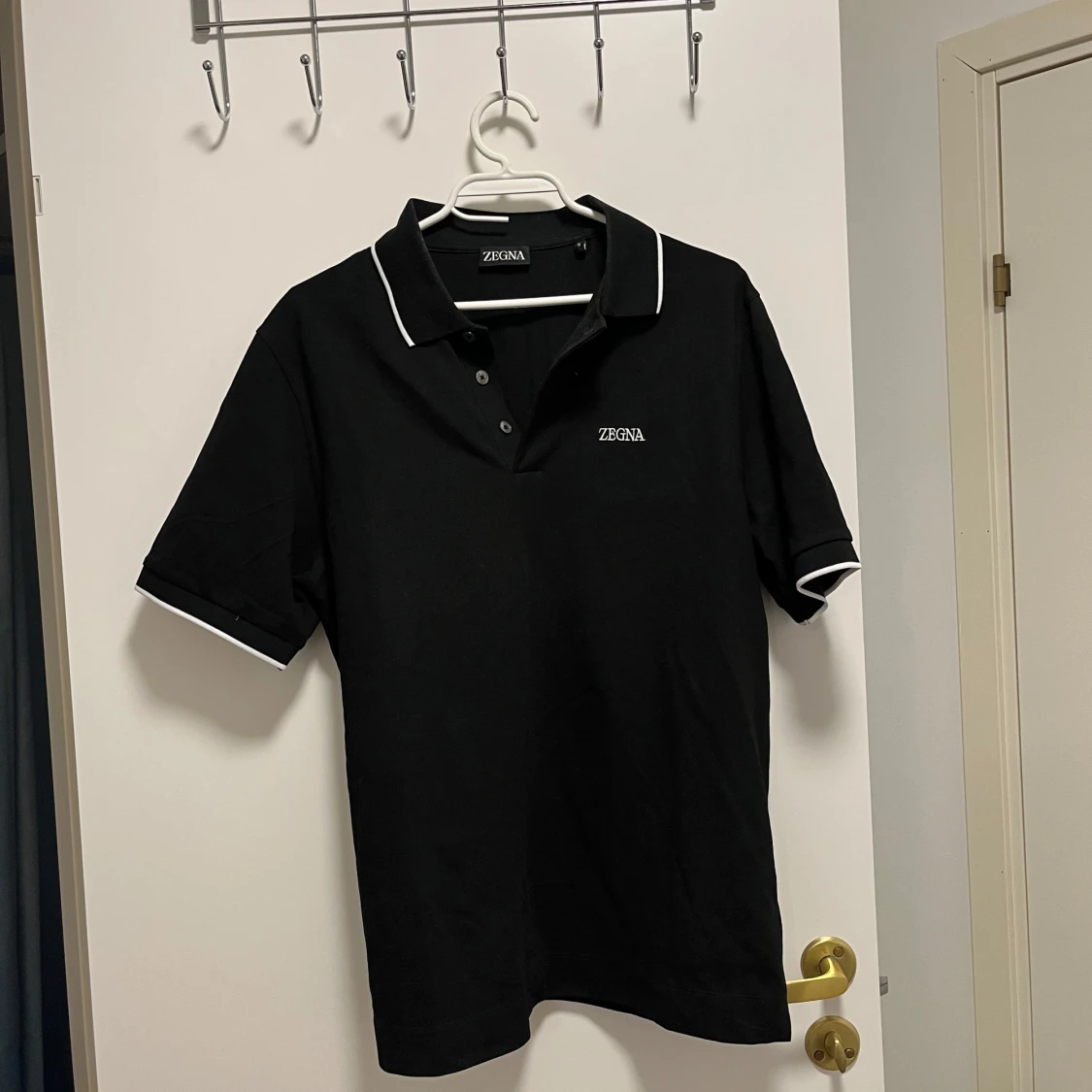 Svart pikétröja från Zegna