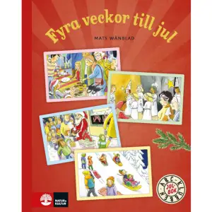 Det här är en mycket speciell bok. För att den handlar om julen, kanske ni tänker? Men, nej, det gäller mer hur boken fungerar. Vi kommer att få träffa Asta, Bea och Cesar i fyra olika historier, en för varje vecka fram till jul. Varje historia berättas tre gånger, en gång med Asta, en gång med Bea och en gång med Cesar som huvudperson. Och det är först när man har läst alla tre versionerna som man riktigt förstår vad som egentligen hände. Låter det krångligt? Ingen fara. Snart förstår ni allt. Är alla beredda? Bra, då tuffar berättartåget iväg ut på en fyra veckor lång resa. Tag plats, se upp för dörrarna, dörrarna stängs! Slutstation för detta tåg är julen! Fyra veckor till jul är tänkt att läsas i förskoleklass och årskurs ett men passar även bra för de äldre eleverna på lågstadiet. Till varje kapitel finns läsförståelsefrågor och ord och uttryck att samtala om. De fina och detaljrika bilderna i boken finns även att ladda ner på materialbanken och visa på storskärm under läsningen.     Format Inbunden   Omfång 80 sidor   Språk Svenska   Förlag Natur & Kultur Läromedel och Akademi   Utgivningsdatum 2022-09-21   Medverkande Catharina Nygård   ISBN 9789127462618  