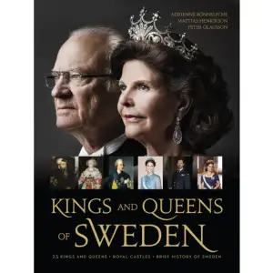 Svenska kungar och drottningar - på engelska!I Kings and queens of Sweden presenteras svenska regenter från Gustav Vasa och fram till dagens kungahus. Bokens tyngdpunkt ligger på de moderna kungligheterna. Boken även en kortfattad SVENSK HISTORIA - från istid till Spotify - och en presentation av de elva kungliga slotten.Här får du lära känna kung Carl XVI Gustaf, drottning Silvia, kronprinsessan Victoria, prins Carl Philip och prinsessan Madeleine och deras familjer. Du får läsa om deras uppväxt, intressen, sociala engagemang, bröllop, barn.Boken innehåller minibiografier om Sveriges regenter från Gustav Vasa till Gustav VI Adolf. Det är historier om makt, krig, familjefejder, älskarinnor. Följ släktband och uppgörelser fram till vår moderna kungafamilj. Boken presenterar också de elva KUNGLIGA SLOTTEN, bland annat Drottningholms slott, Stockholms slott, Ulriksdals slott, Haga slott och Gripsholms slott. Boken är rikt illustrerad med fotografier och målningar i färg.PETER OLAUSSON har tidigare skrivit böcker om Sveriges historia. ADRIENNE BÖNNELYCHE är reporter på Svensk Damtidning. MATTIAS HENRIKSON är författare till böcker om Stockholm. IN ENGLISH:Royalty and History! THE REGENTS OF SWEDEN from Gustav Vasa to our present king Carl XVI Gustaf presented here together with a short survey of Sweden's history from the ice age to Spotify. Learn about our modern royal family: King Carl XVI Gustaf Queen Silvia Crown Princess Victoria Prince Carl Philip Princess Madeleine . . . and their families. Read about their upbringing, social involvement and duties, their weddings, children. With quotations and wonderful illustrations. Mini-biographies from Gustav Vasa to Gustaf VI Adolf, as well as the struggles for power, wars, family feuds and mistresses . . . Follow family relationships and agreements up until our modern royal family today.The eleven ROYAL PALACES AND CASTLES are also presented here, including Drottningholm Palace, the Royal Palace of Stockholm, Ulriksdal Palace, Haga Palace and Gripsholm Castle. Most of the palaces are open to tourists.     Format Inbunden   Omfång 156 sidor   Språk Engelska   Förlag Ordalaget Bokförlag   Utgivningsdatum 2019-06-20   Medverkande Peter Olausson   Medverkande Mattias Henrikson   Medverkande Rachelle Puryear   ISBN 9789174692709  