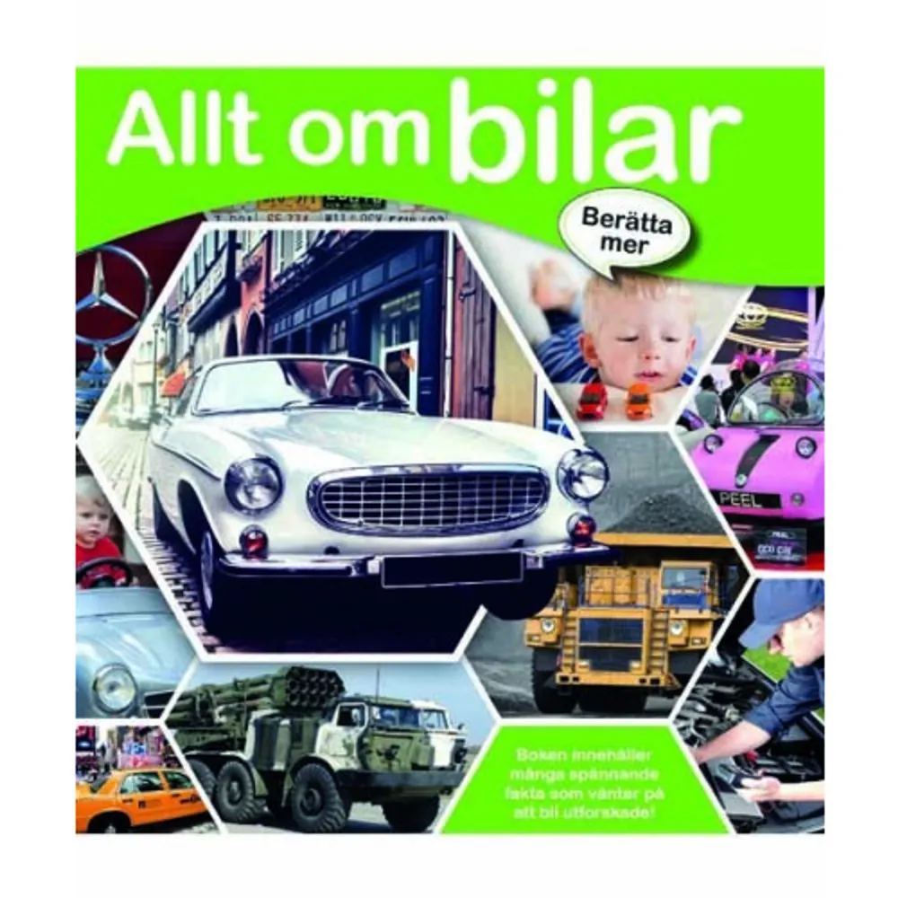 Det finns inget intressantare än bilar! Lär dig mer om olika slags fordon i den här lärorika boken som är full med bilder. Berätta mer är en faktabokserie för nyfikna 3- till 6-åringar. Serien utforskar teman som barn känner till och kan ha varit med om. Vi vill stimulera till en dialog kring temat och böckerna innehåller mycket information som är lätt att prata om och hitta på aktiviteter kring. De färgglada bilderna gör temat mer levande och lättare för barnet att uppleva.    Format Inbunden   Språk Svenska   Utgivningsdatum 2016-10-28   Medverkande Annika Sternö Anderberg   Medverkande Louise Buckens   ISBN 9789171663214  . Böcker.