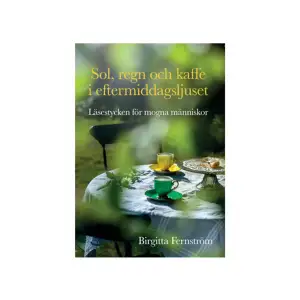 Efter en karriär som lärare, skådespelerska och sångerska debuterade Birgitta Fernström som författare 2010. Hon har sedan dess givit ut ett flertal barnböcker. Sol, regn och kaffe i eftermiddagsljuset är hennes första novellsamling för vuxna.    Format Pocket   Omfång 126 sidor   Språk Svenska   Förlag Glimmergummans Förlag   Utgivningsdatum 2020-07-01   Medverkande Anna Sigge   ISBN 9789163949227  