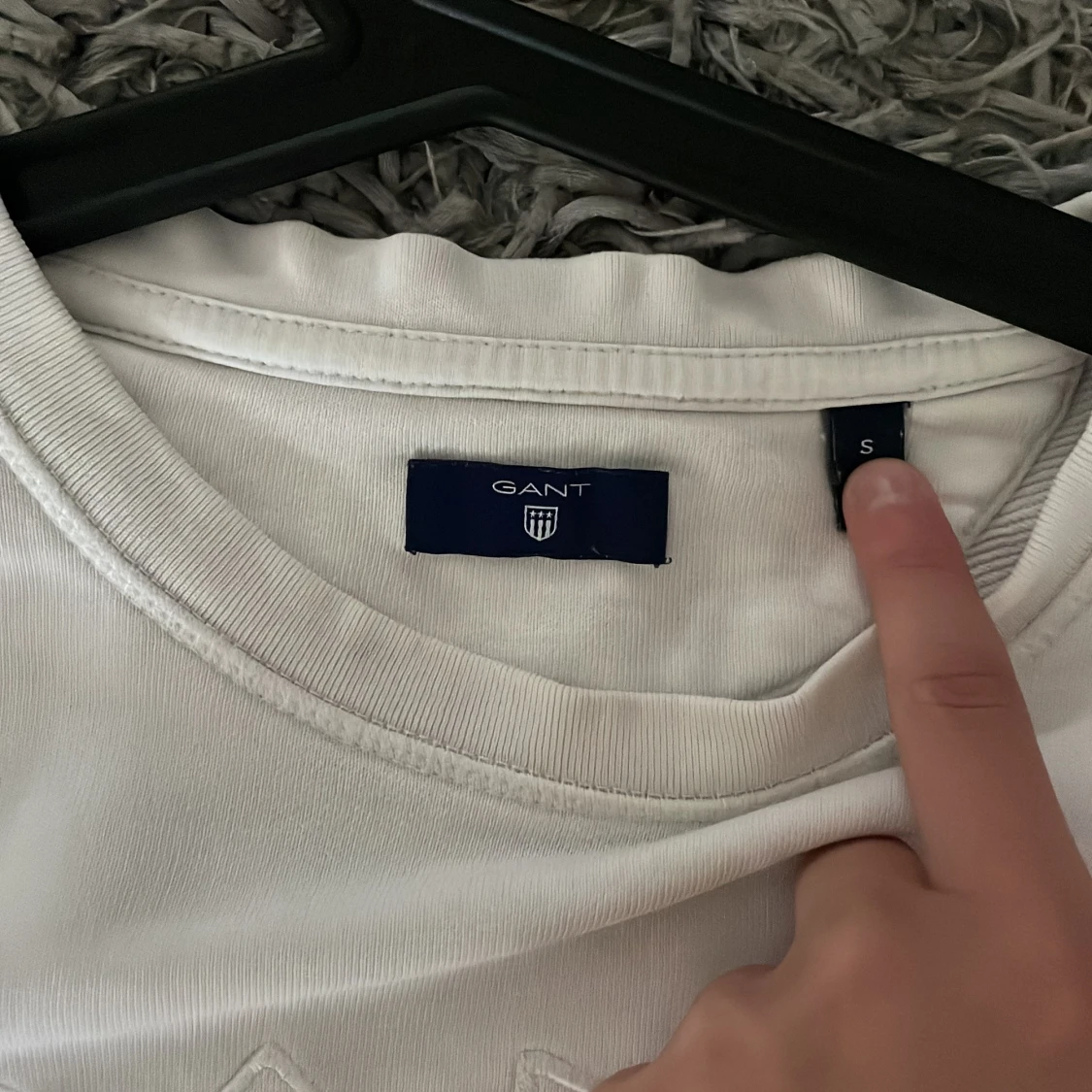 Vit långärmad Gant tröja helt oanvänd jätte bra kvalite storlek S - 91