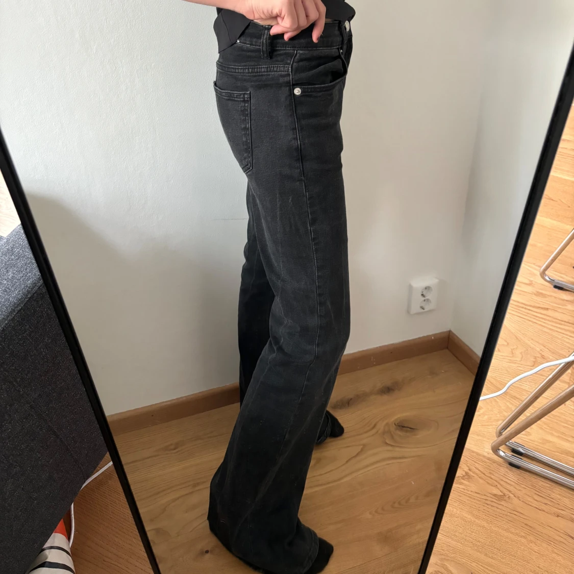 Raka långa vida jeans - 90