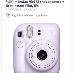 Säljer en helt ny polaroidkamera jag fick i studentpresent. Aldrig änvänt, säljer även med färgfilmen nypris 240kr + kameran nypris 1090kr