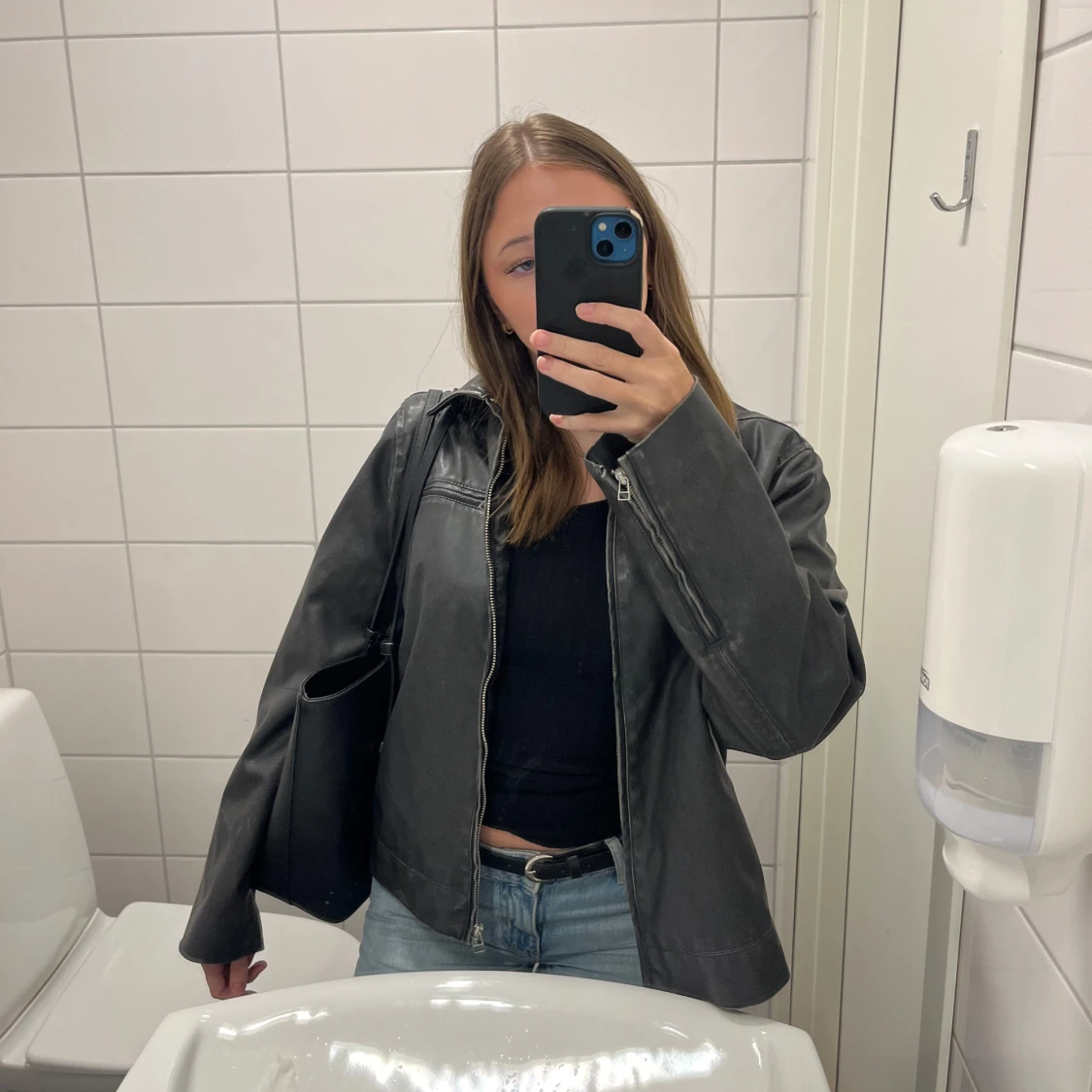 Skinn/läderjacka - 90