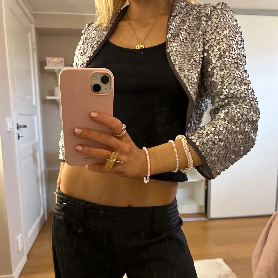 Silver paljettjacka - 90