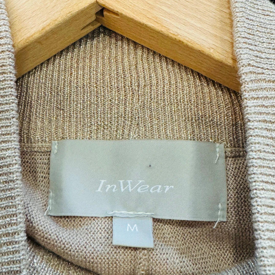 Beige stickad tröja från InWear - 92