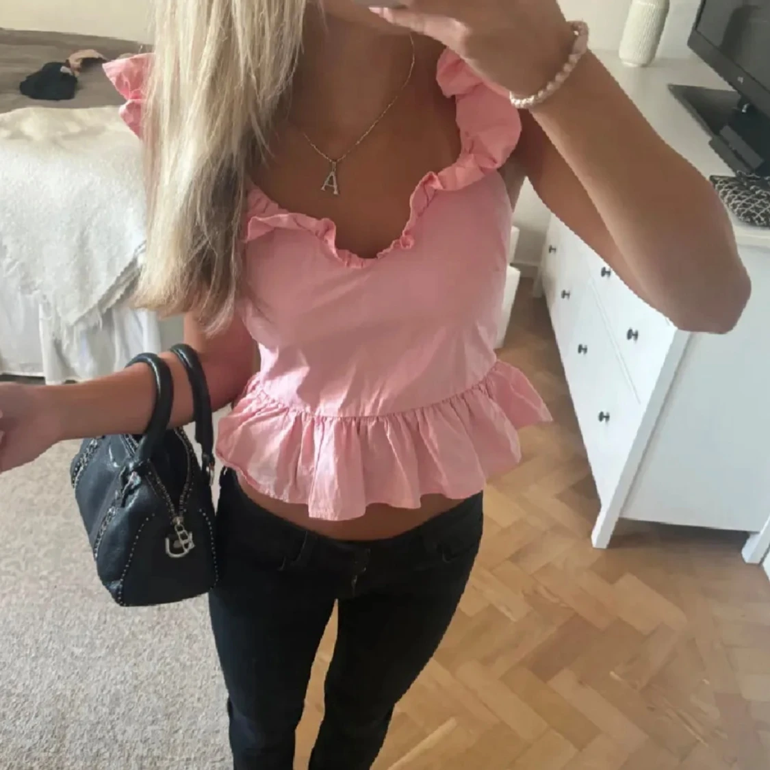 Rosa volangtopp - 90