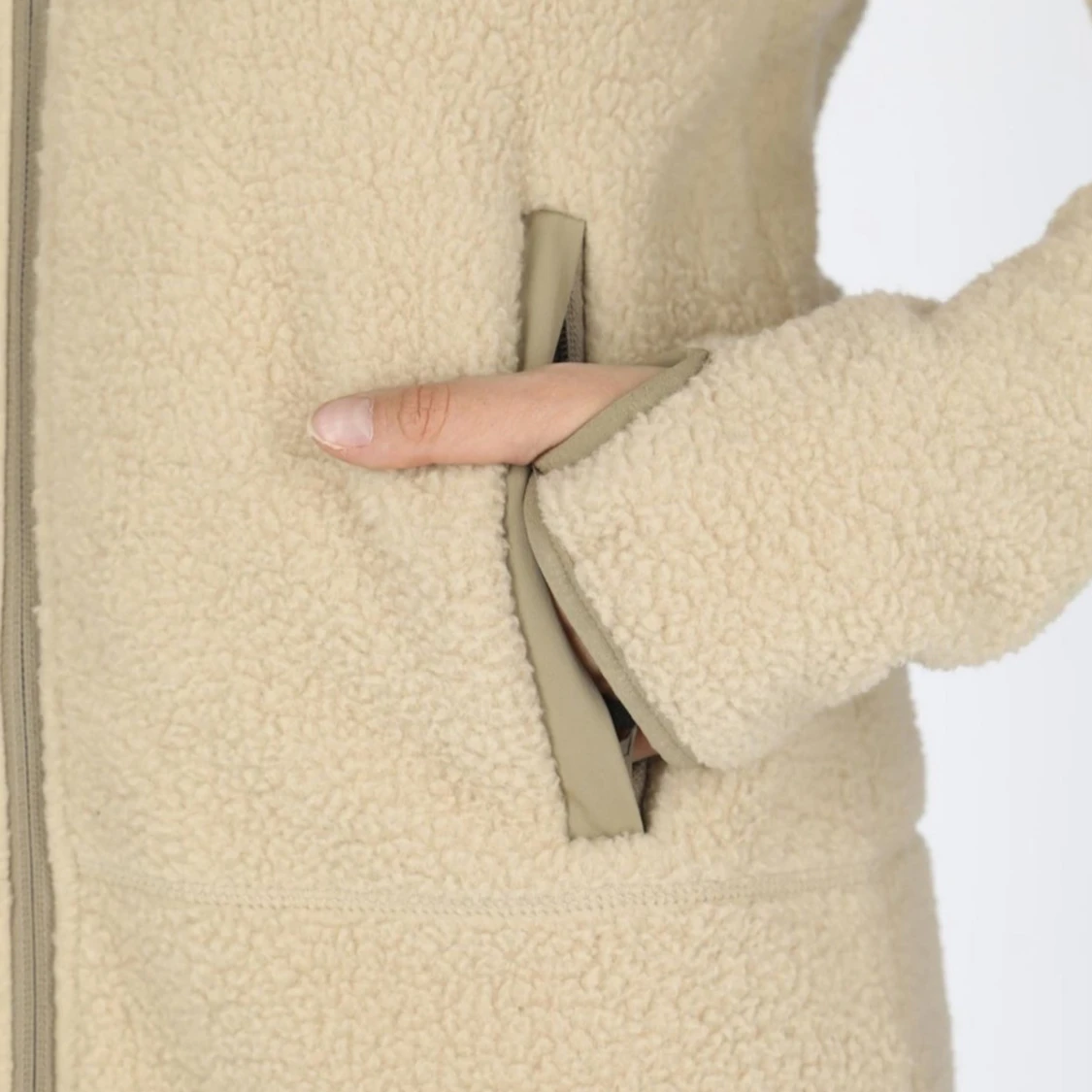 Beige fleecejacka från Slade - 91