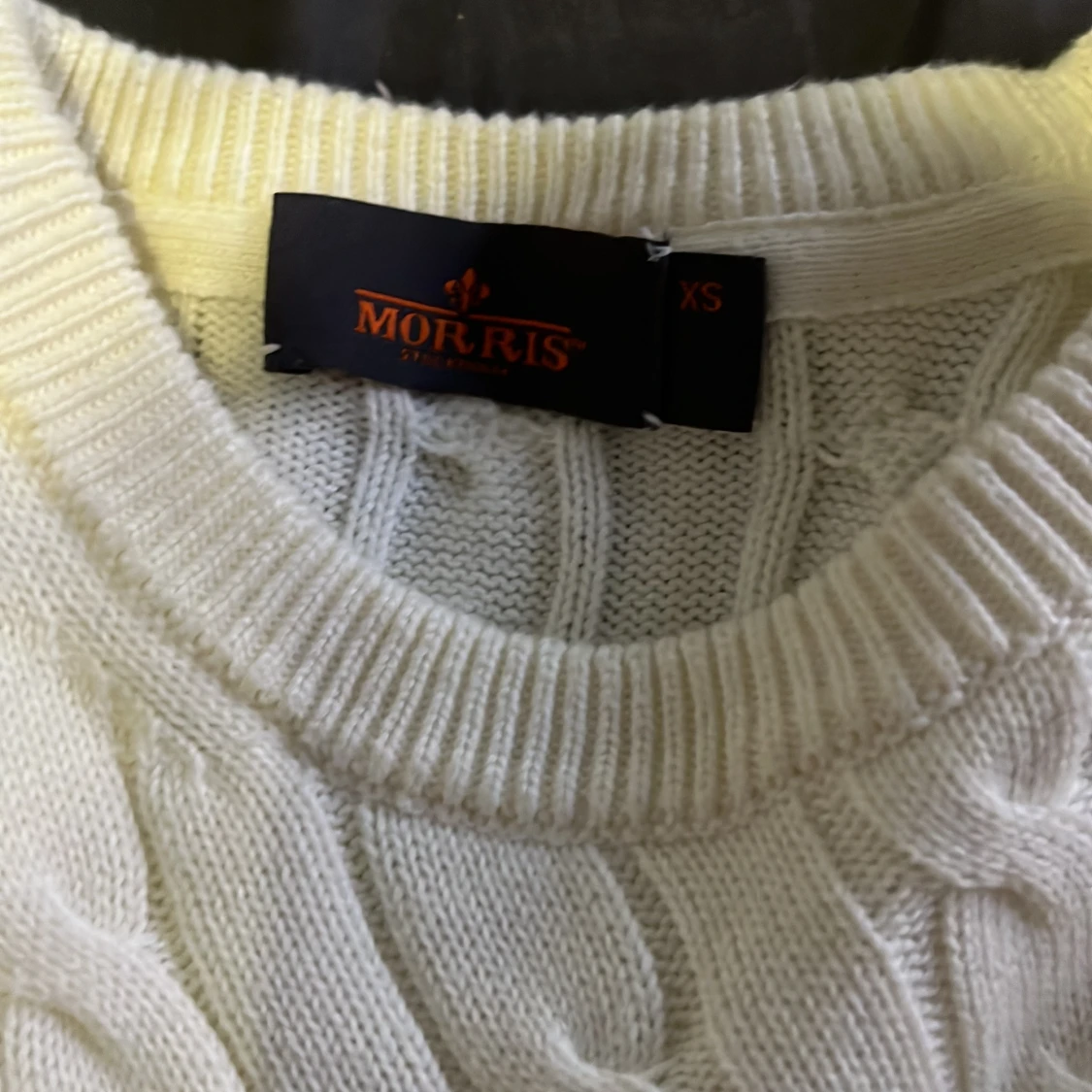 Vit stickad tröja från Morris - 1