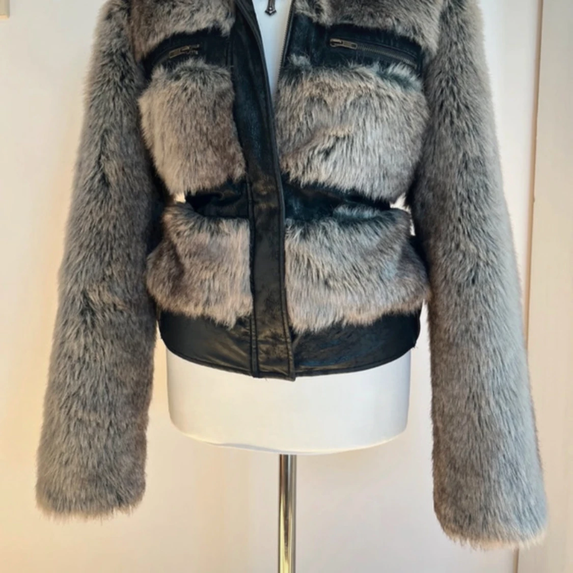 päls läder jacka - 91