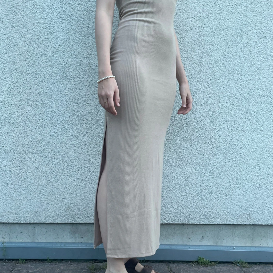 Beige långklänning - 90