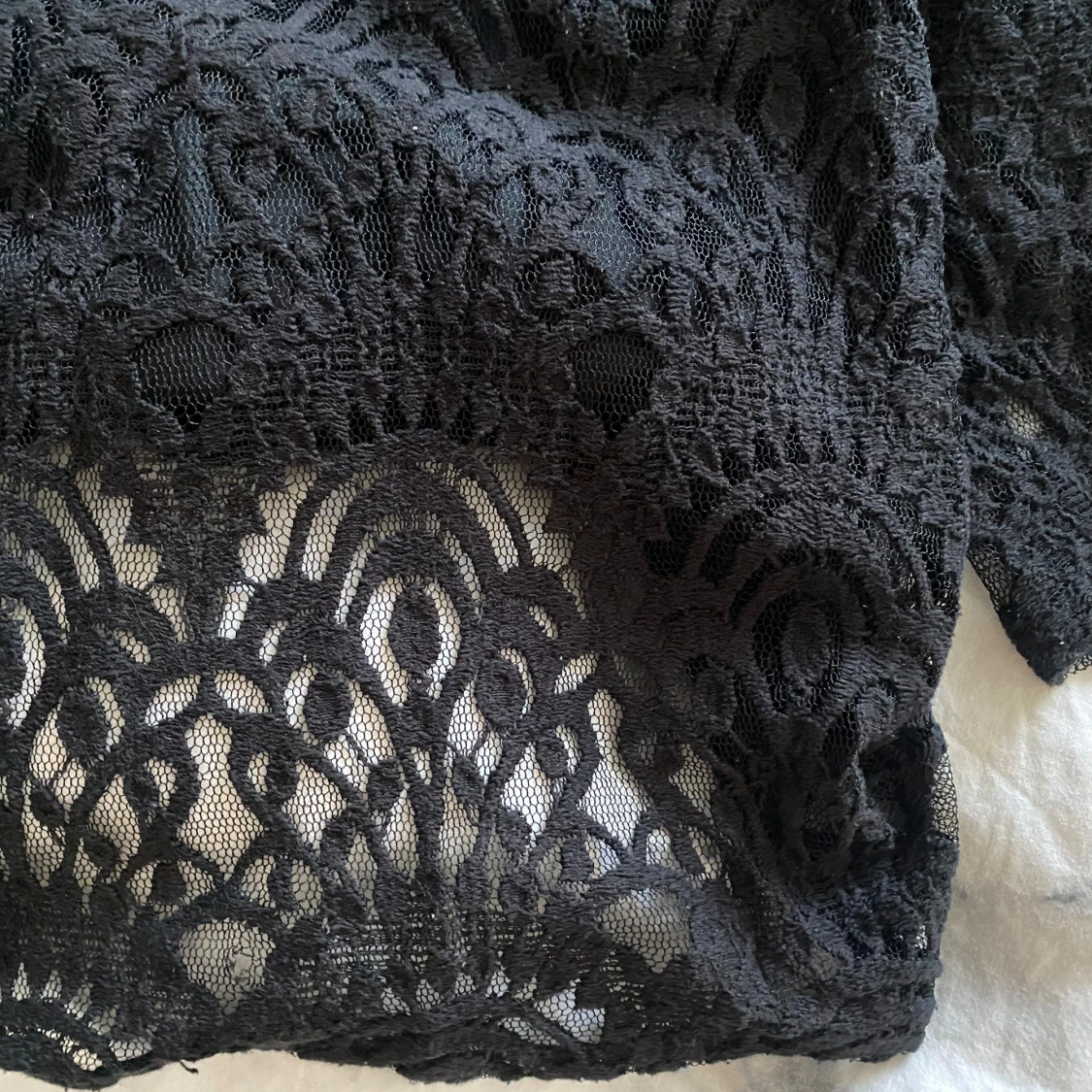 Svart spets topp - 90