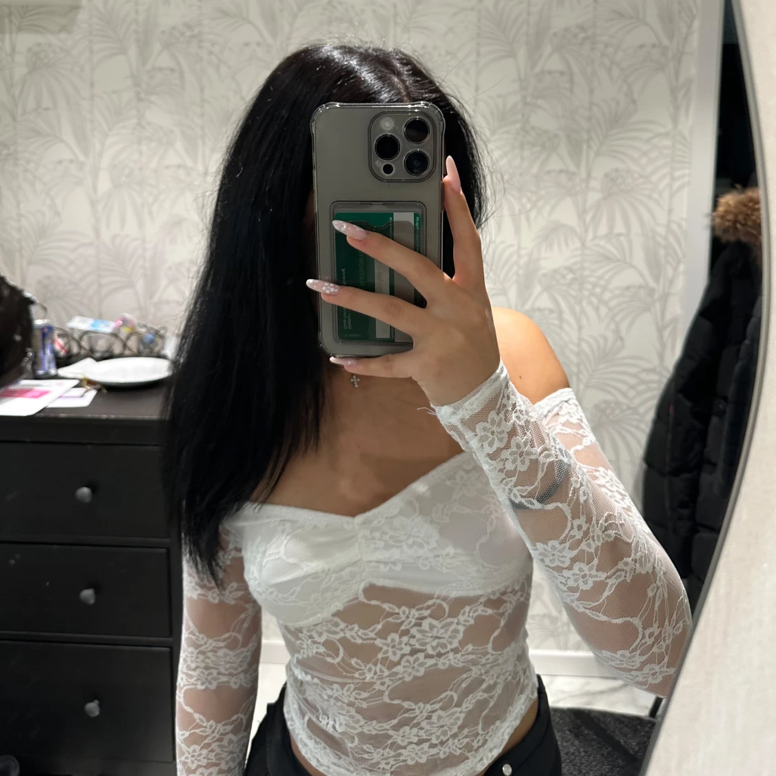 Vit off sholuder tröja