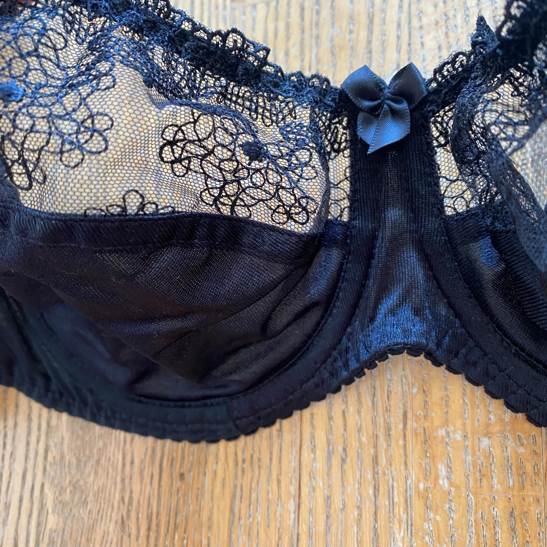 Svart spets-bh - 90