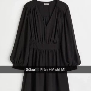 Svart klänning  - SÖKER svart klänning från hm i strl M