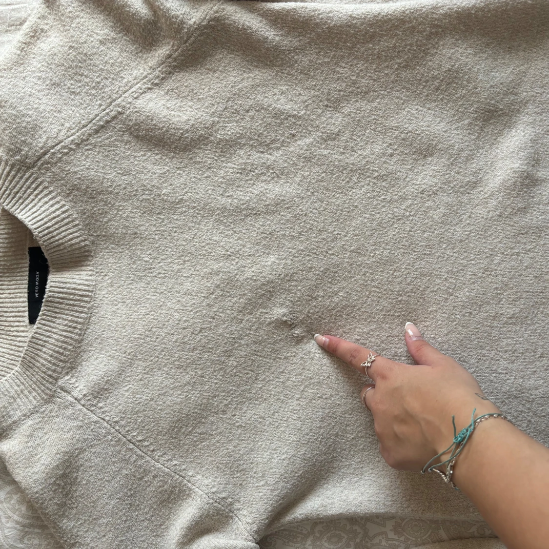 Vit stickad tröja från Vero Moda - 90