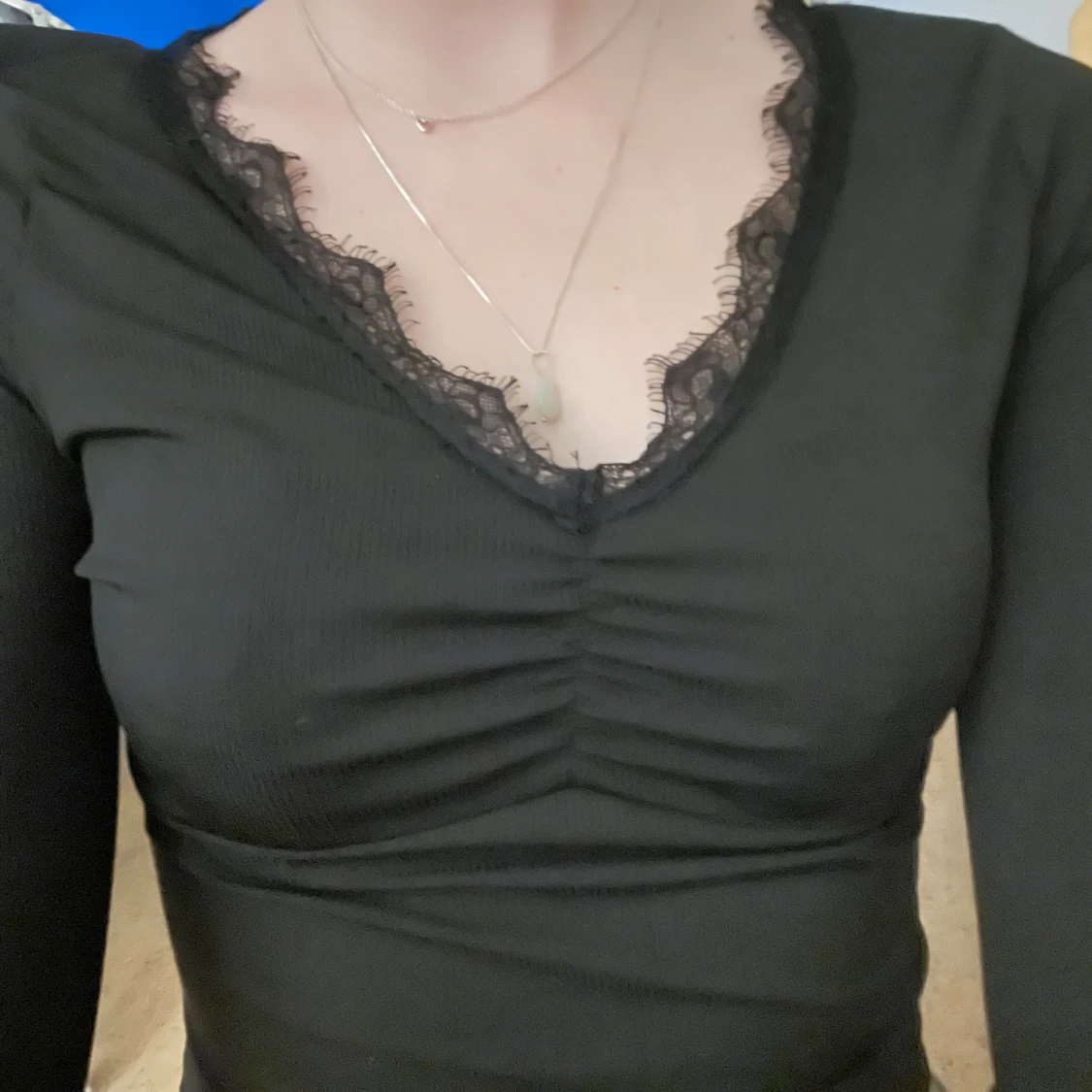 Svart långärmad topp från SHEIN - 90